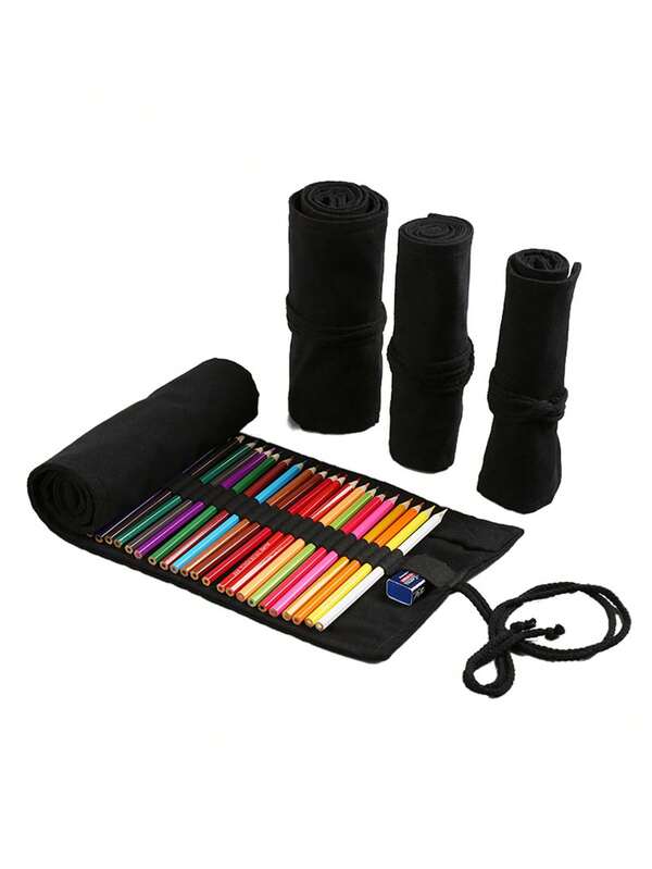 1pc/2pcs Sketch Pencil Kit, Colorful Large Storage Pencil Case With Eraser Multi-Functional Multi-Style Makeup Brush Pen Storage Pen Bag With Lacing Big Capacity Pouch Organizer For Office Travel Holder Box,Suitable For School / Tutorial / Office / Primary And Secondary School Students / Boys And Girls / Office Workers / Back-To-School Gifts.Home Decor, Christmas & New Year Gift, School Supplies,Back To School.