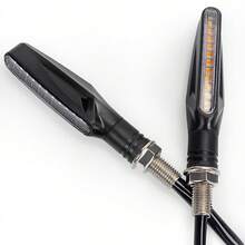 Soporte universal para placa de matrícula de motocicleta y 2 piezas de luces de señalización de giro para motocicleta, accesorios para motocross