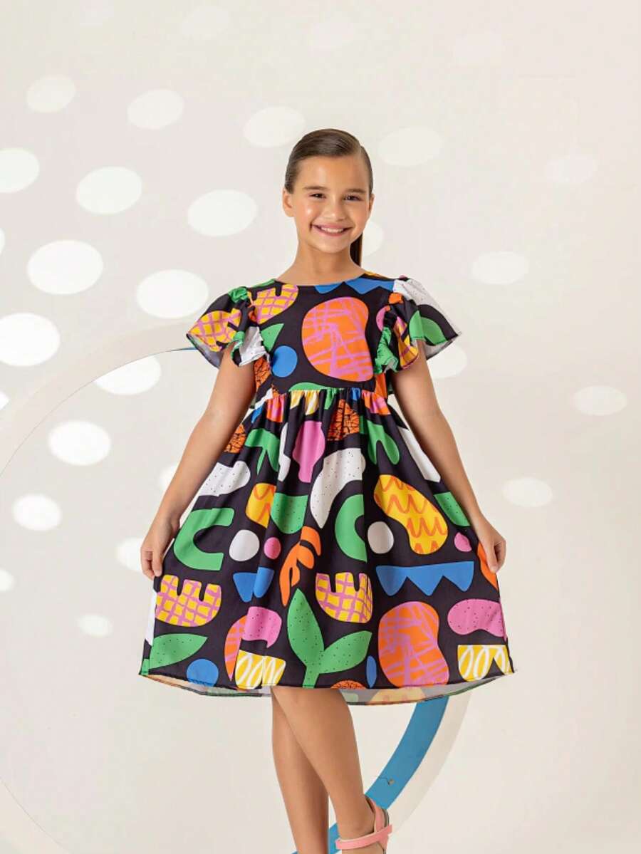 Young Girls Dresses - Black - View 1