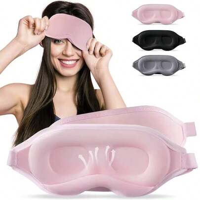 Mascara de Dormir 3D Mascara Para Dormir 100% Bloqueio de Luz Com Alça Ajustável