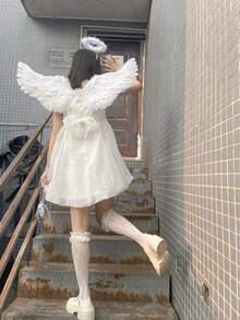 1pc Colorful Feather Angel Wings, Personalized Costume Prop For Adults, Suitable For Festivals, Performances, Cosplay,Halloween