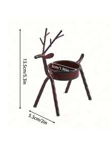 Christmas Reindeer Candle Holder, Iron Reindeer Candle Holder Stand, Christmas Party Dining Table Center Decor Reindeer Candle Holder, Christmas Party Tabletop Decor, Christmas Fireplace Mantel Reindeer Figurine Decor, Best Holiday Gift For Family And Friends, Christmas Room Decoration Home Decor