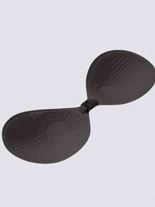 Adhesive Invisible Push-Up Bra - Strapless With Clear Halter Strap For Backless & Wedding Dresses - Black - View 4