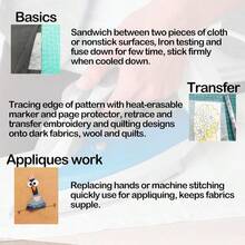 Misswendyfuse 12''*5Yards Extremely Fine Fusible Webbing,Sheer Fusible Interfacing,Lightweight Bonding For The Applique Quilting,Trace Transfer(White)