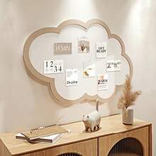 Self-Adhesive Felt Cloud Wall Stickers That Don'T Require Drilling, Creative Photo Wall Backdrop And Message Board, Photo Display Wall, Suitable For Home Decor, Study, Living Room, And Dormitory Memo Board. - Multicolor - View 5