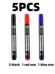 3/5/10支永久性记号笔，黑色防水大头物流记号笔，速干，不可擦掉记号笔 - 彩色 - 查看 14