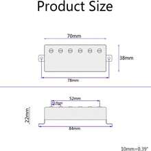 Pastilla de puente Humbucker de Alnico de tono clásico de 5 paf para guitarra eléctrica - Blanco - Ver 3