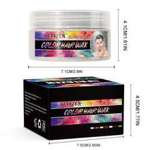 FATAZEN Silber Grau Temporäre Haarpaste Starker Halt Haarclay für Cosplay Halloween Themen Party Weihnachten Bart Färbung Haarfärbemittel Crazy Hair Day Täglicher Gebrauch Vatertags Geschenk Männer Haarpflege & Styling Produkte - Silber - Übersicht 7