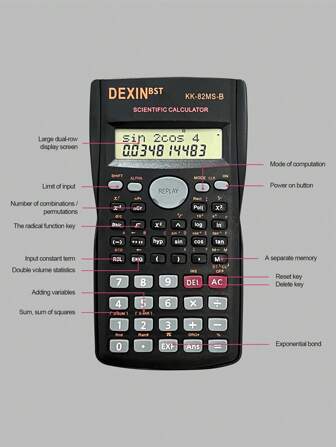 1pc Scientific Calculator, Student Exam Calculator, Multifunctional Function Calculator, Practical Minimalist Portable Scientific Calculator, Back To School/Office Supplies (Batteries Not Included)