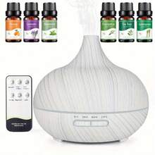Diffusers For Essential Oils Large Room, 550ml Essential Oil Diffusers With Remote Control, Ultrasonic Oil Diffuser With Timer, 7 Colors Light For Bedroom