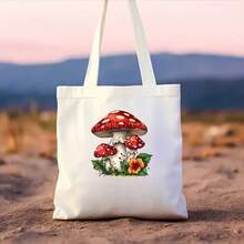 可爱的红色蘑菇图案热转印贴纸，适用于男士 DIY T 恤、牛仔裤、连帽衫、服装和背包 - 彩色 - 查看 2