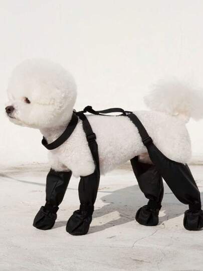 PETSIN Cross-Border Pet Outdoor Rain Shoes, Soft Waterproof Anti-Dirty Dog Rain Shoes, Adjustable Waterproof Dog Boots, Walking Boots, Dropshipping