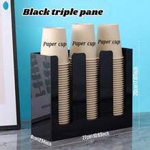 حامل أكواب ورقية/رف تخزين أكواب المياه الورقية/حامل متعدد الوظائف لمكتب الاستقبال، رف أكواب المقهى/رف تخزين البار. سعة كبيرة، متين، سهل الحمل والتخزين - متعدد الألوان - مشاهدة 11