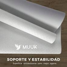 MUUK FITNESS 1 pieza Tapete de yoga antideslizante de 150x60 cm con 4 mm de grosor, tapete ligero y portátil para ejercicios de yoga, pilates, estiramientos y fitness, esterilla cómoda y estable para entrenar en casa, estudio o al aire libre - Gris - Ver 11
