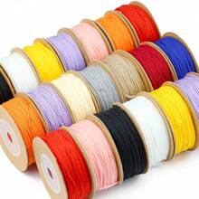 10 cuộn/Bộ 10 màu Dây thắt nút bằng sợi nylon nhiều màu ngẫu nhiên DIY làm vòng tay, lắc chân, vòng cổ, phụ kiện trang sức Di - Sợi nylon - Xem 7