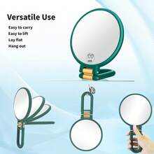15x Magnifying Mirror, Travel Hand Mirrors With Handle, Double Side Handheld Mirror With 1x & 15x