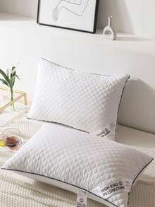 1pc New Single-Sided Plaid Pillow Insert, Soft, Comfortable, Breathable, Washable, Home Pillow