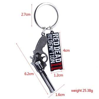 1 件左轮手枪钥匙扣，电影主题钥匙扣吊坠，适合男士