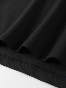 Camiseta estampada con estrella retro para hombres, camiseta gráfica para hombres - Negro - Ver 5