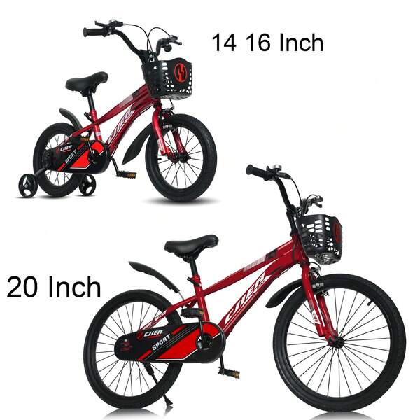 Kids Bike, 14 16 20 Inch Kids' Bicycles With Training Wheels/Kickstand For Boys And Girls Ages 3-12 Years, Sports Bicycle For Kids, Easy Assembly, Multiple Color Option
