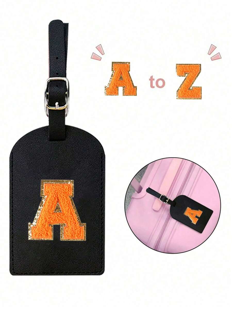 1 个 TSA 认证黑色行李牌，饰有橙色 A-Z 刺绣布；1 个个性化 PU 皮革 A-Z 行李牌，带隐私保护套；1 个可爱字母背包挂牌。这款旅行行李牌套装男女皆宜，是旅行包和行李箱的必备配件。 - 彩色 - 查看 1