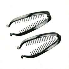 1piece Chic Matte Big Banana Hair Clip, Large Hair Claw For Ponytail, Vertical Clip For Updo Hairstyle Back To School - Màu nâu - Xem 7