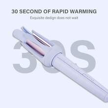 Ferro de Ondular Automático com 3 Configurações de Calor, Rotação de 360°, Adequado para Penteados: Ondas Pequenas, Ondas Grandes, Volume