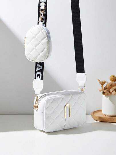 Minimalist Faux Leather Printed Handbag For Women, Casual Tote Bag For Commuting, Travel, Shopping, Outdoor Sports, Waterproof Small Square Bag, Shoulder Bag, Clutch, Coin Purse, Phone Pouch, Personalized Gift For Valentine's Day, Makeup Pouch, Lightweight Small Bag