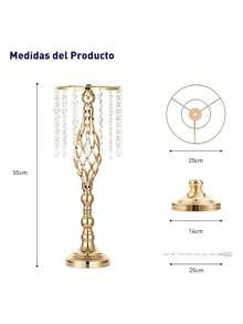 Set Of 2 Flower Stands (55 * 20 Cm). Bluelander - Gold - View 6