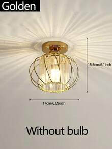 Modern Minimalist Luxury Crystal E27 Flush Mount Ceiling Light For Bedroom, Closet, Dining Room, Kitchen, Hallway, Porch, Staircase (Bulb Not Included) - one-size - View 10