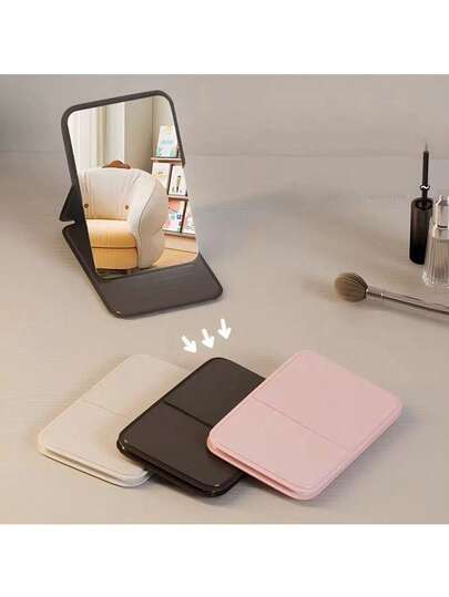 1个化妆镜，透明宿舍梳妆镜，便携式旅行化妆镜，折叠镜，带梳子的优雅手持化妆镜，化妆，便宜，房间装饰，梳妆台，旅行，卧室，化妆配件，镜子，梳妆镜，迷你镜，便携镜，小镜子，手持镜，便宜，圣诞礼物，化妆，化妆工具，便宜货，礼物，女士礼物，圣诞礼物，赠品，旅行，便宜货，旅行必备