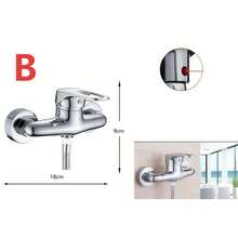 5 rubinetti in lega di zinco - rubinetti da bagno e cucina montati a parete con controllo doppio caldo/freddo e rotazione a 360°