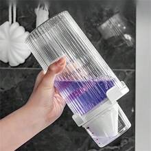 Laundry Detergent Sealed Canister With Measuring Cup, Controlled Dosage, Double Moisture-Proof, Transparent Thick Large Opening Laundry Powder Storage Jar - Multicolor - View 6