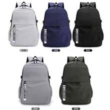 New Men's Large Capacity Backpack, Couple Backpack, College School Backpack, High School Campus Travel Backpack, Fashion Double-Sided Backpack - 軍綠色 - 查看 2