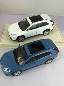ESCBBXX 1 件 20 厘米长 x 9 厘米宽 x 7 厘米高，349 克锌合金压铸越野 SUV 模型玩具车，内饰精致，车身逼真，配有 4 个可打开的车门和引擎盖、滚动轮胎、转向前轮、减震器，适合儿童、男孩、金属收藏品、生日、节日礼物 - 彩色 - 查看 1