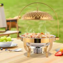 Gold Stove, Hanging Lid Dining Stove, Diamond Hanging Lid Stove For Buffet, Party , Camping,Chafing Dish, - Gold - View 8