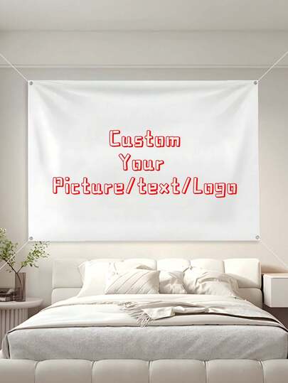 1 pieza Telón de fondo personalizable - Personaliza con tus fotos, contenido de texto, logotipo, tela de poliéster duradera, sin necesidad de energía, 4 agujeros para colgar fácilmente, adecuado para decoración interior/exterior, Halloween, Día del Maestro, Acción de Gracias, eventos en el hogar, celebraciones de cumpleaños, aniversarios, estudio de fotografía, sesiones de fotos de vacaciones, 6 opciones de tamaño