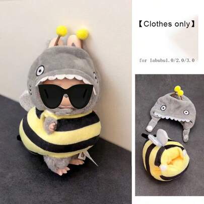 1 Set For .0/2.0/3.0 Doll Clothes Set, Shark, Lantern, Rice Ball, Instant Noodle Bucket, Blue Bell, Turtle And Other Different Costumes (Only Clothes, No Dolls)