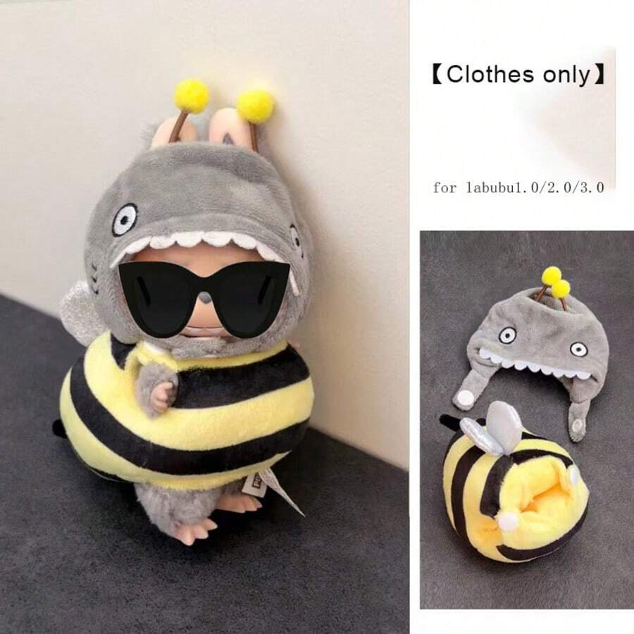 1 Set For .0/2.0/3.0 Doll Clothes Set, Shark, Lantern, Rice Ball, Instant Noodle Bucket, Blue Bell, Turtle And Other Different Costumes (Only Clothes, No Dolls) - Multicolor - View 1