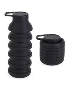 1pc Foldable Silicone Cup, Outdoor Travel Silicone Sports Water Bottle, Portable Cycling Water Cup