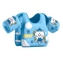 Life Jacket For Children, Toddlers, For Learning To Swim, Life Jackets, Training Vest For Boys And Girls, Buoyancy Vest, No Inflatable Arm Ring, Swim Sleeves, Water Sports, Swimming - 藍色 - 查看 1