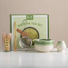 1pc/5pcs/7pcs Creative Matcha Bowl, Tea Whisk, Tea Utensil Set, Kiln-Fired Ceramic, Song Dynasty Style Tea Ceremony Tools, Back To School Set, Holiday Gift Set, Halloween Gift - Multicolor - View 6