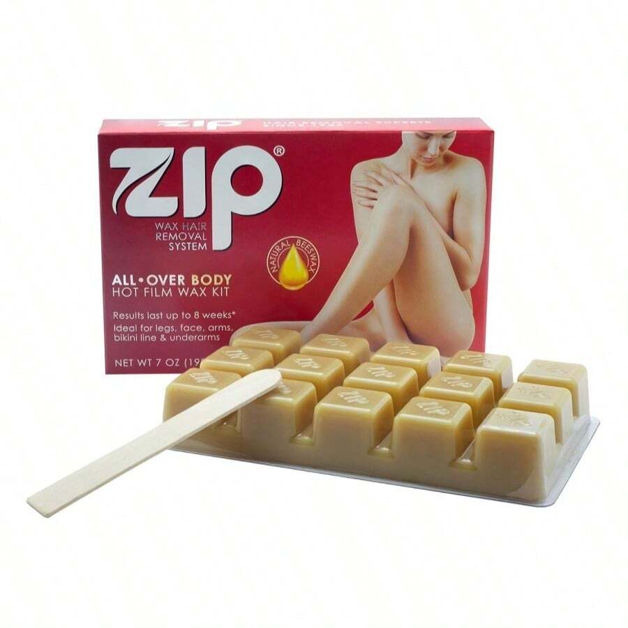 Kit de depilación con cera con cremallera de 7 onzas - Blanco - Ver 1