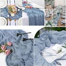 1/6/10 pièces Chemin de table en mousseline de soie vert sauge, décoration de table bohème pour mariages, fêtes et anniversaires, en tissu polyester durable, design élégant et polyvalent