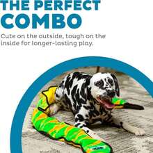 Outward Hound Durablez Stuffing-Free Squeaky Interactive Dog Toy, Tough Plush, Gecko, Green, Large - ColorC - 查看 2