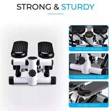 Mini Steppers For Exercise Workout Machine | Home Cardio Mini Stepper Machine UK - Black and White - View 5