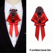 1pc-Elegant Bow Tie, Suitable For Both Men And Women - Elastic Design, Easy To Wear, Perfect For Weddings, Parties And Daily Wear. Bow Style, Wedding Accessories/Fashionable Bow/Fabric Tie