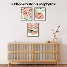 3pcs D Flat Frameless, Fashion Beauty Salon Spa Manicure & Nail Art Poster, Fashion Decorations, Frame Painting, Perfect Gift For Friends Family, Home, Room Mural, Office, Living Room, Bedroom Wall Decor, 8x10 Inch