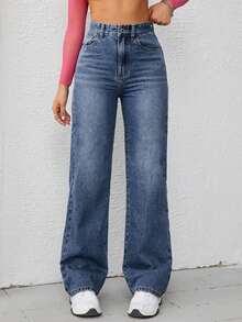 Women Jeans - Dark Wash - View 1