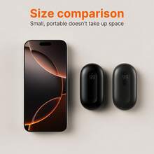 PinkSings 2000mAhx2 暖手宝快速加热可充电 2 件装，磁性电热口袋暖手宝，可重复使用暖手宝加热至 140℉/60℃，便携式口袋加热器，户外、露营、狩猎的温暖礼物 - 黑色 - 查看 7